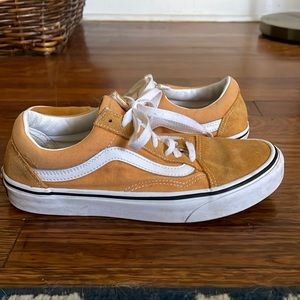 Mustard yellow Old Skool Vans. Fair condition.